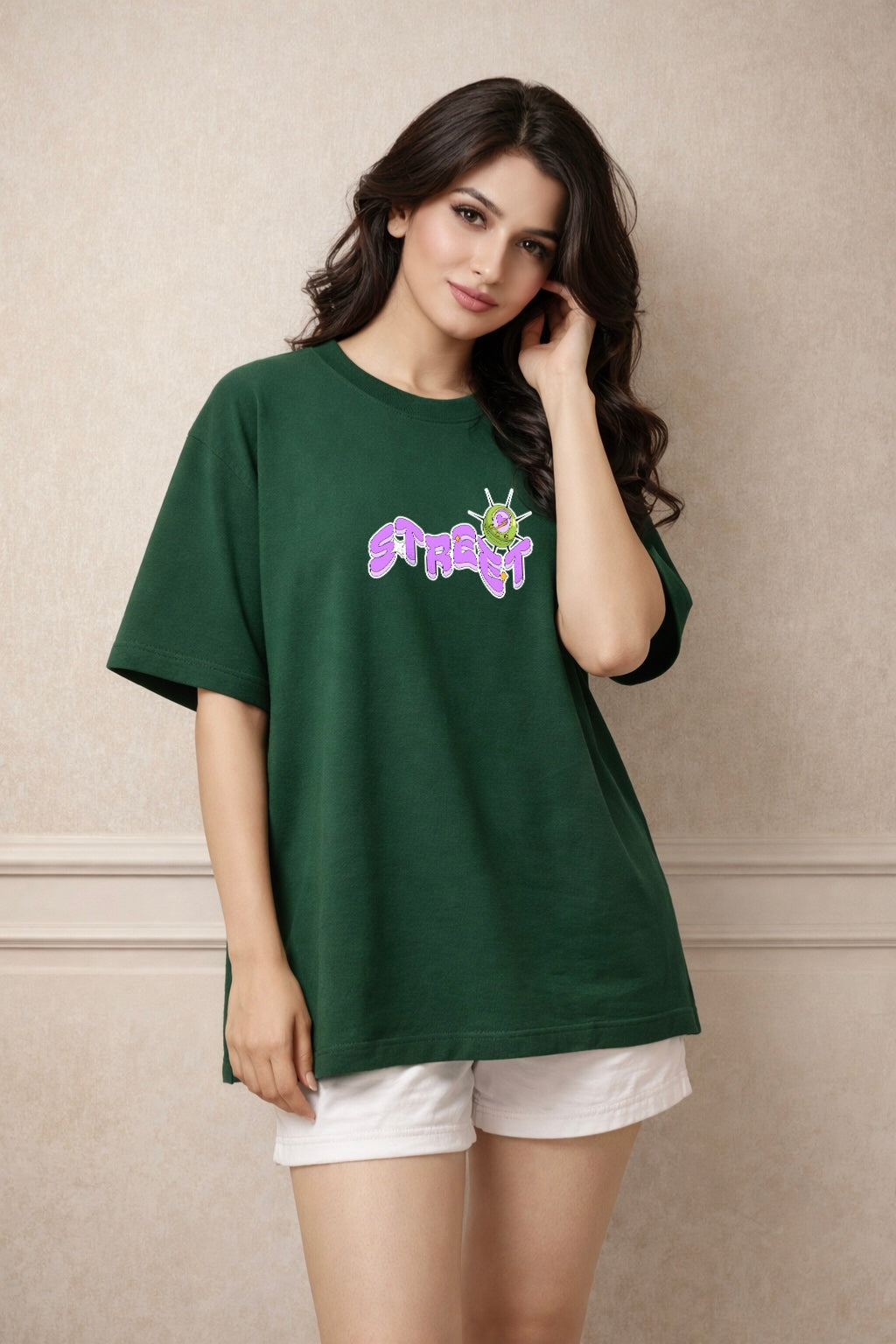 Zwuri Women Street Star Oversized Tee