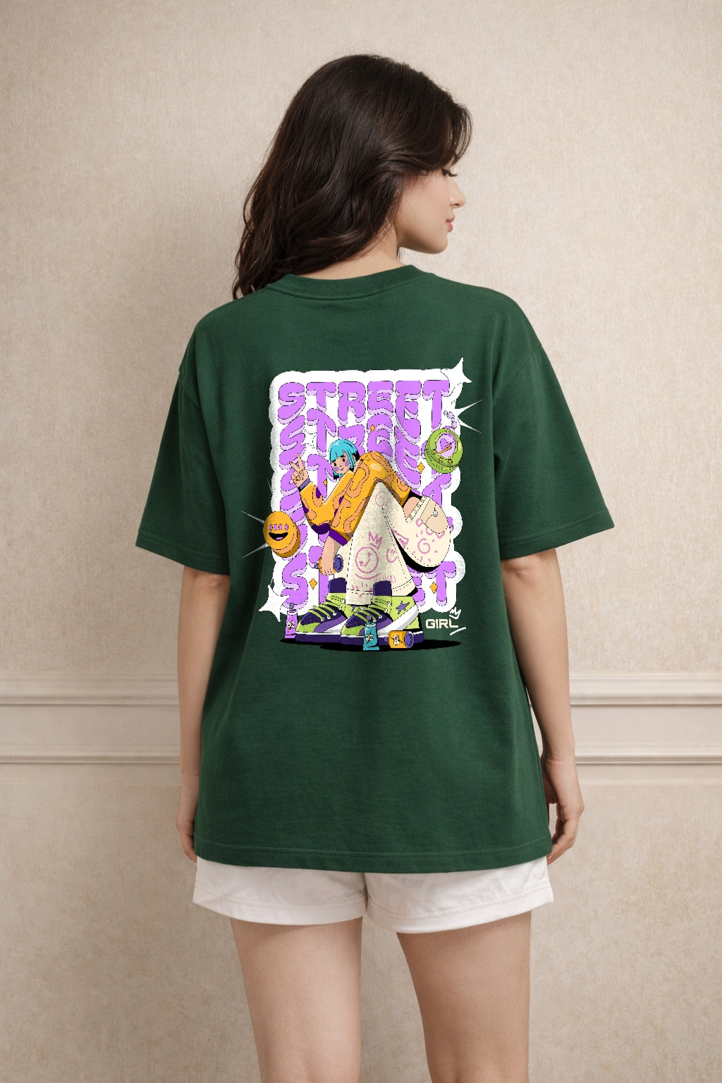 Zwuri Women Street Star Oversized Tee