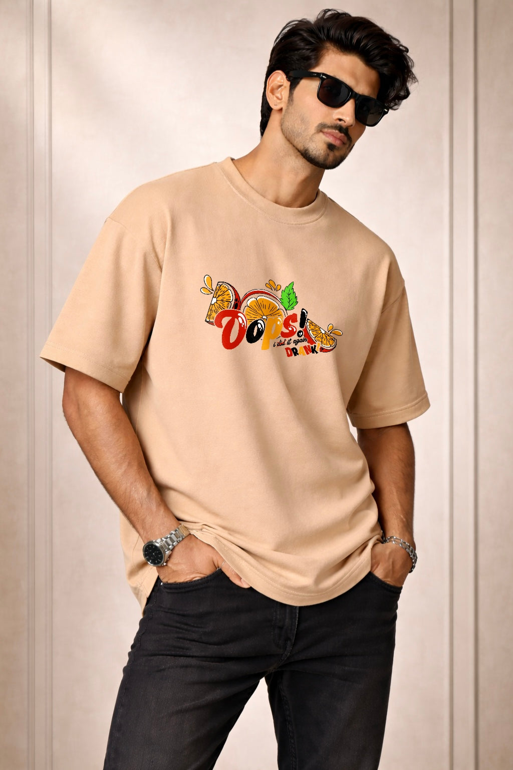 Zwuri Men Candid Edits Oversized Tee