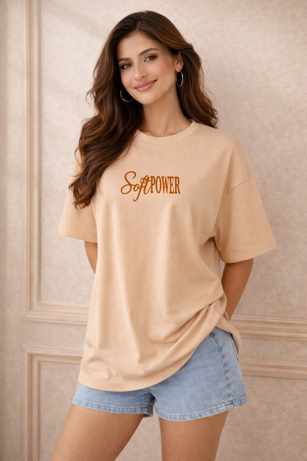 Zwuri Women Soft Power Oversized Tee