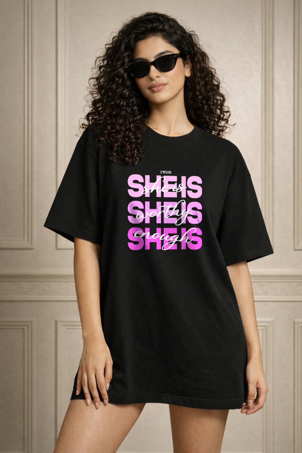 Zwuri Women She Is Oversized Tee