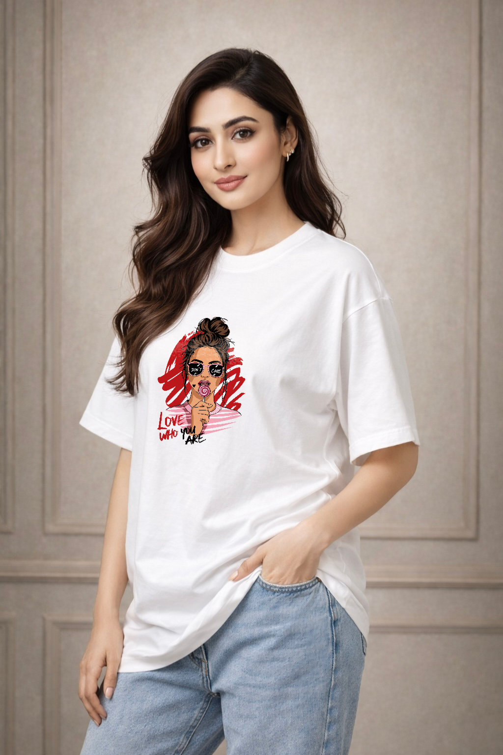 Zwuri Women Love Oversized Tee