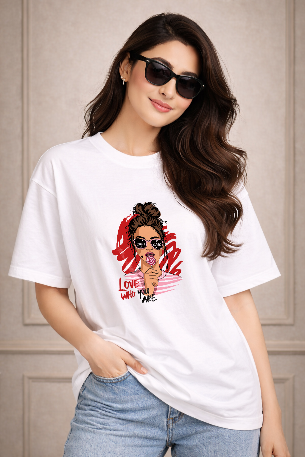 Zwuri Women Love Oversized Tee