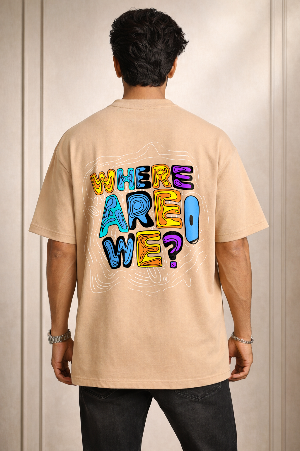 Zwuri Men Where Are We Oversized Tee