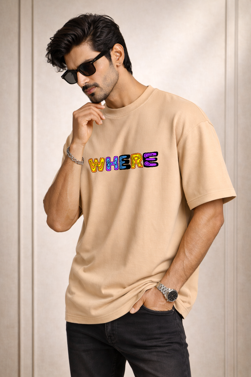Zwuri Men Where Are We Oversized Tee