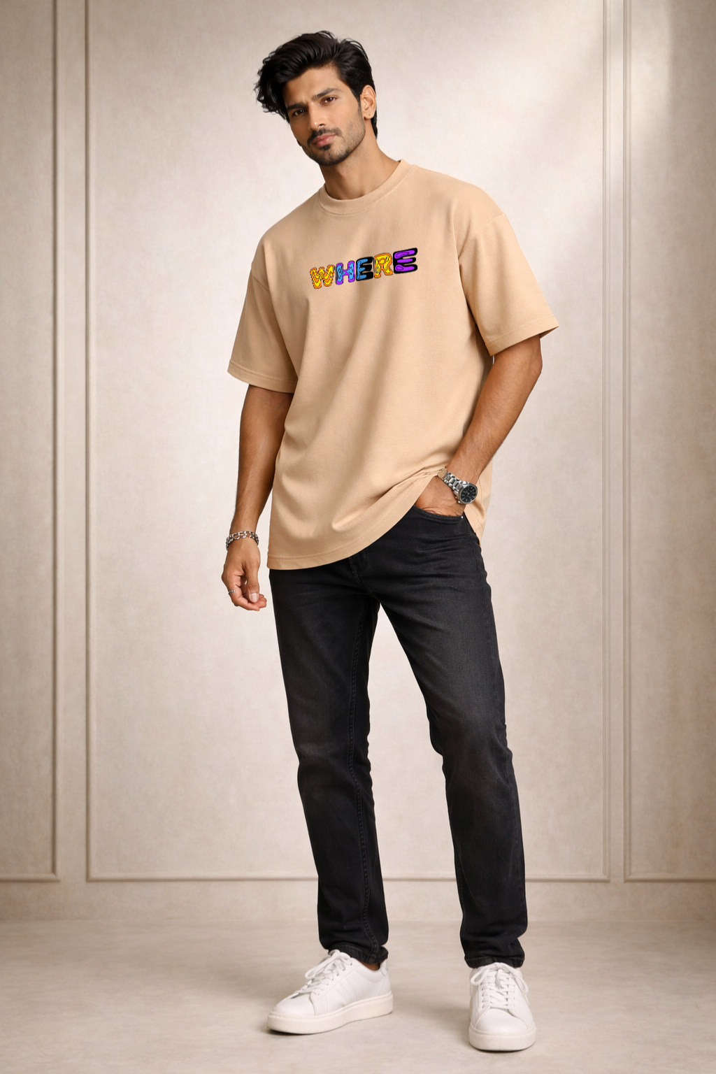 Zwuri Men Where Are We Oversized Tee