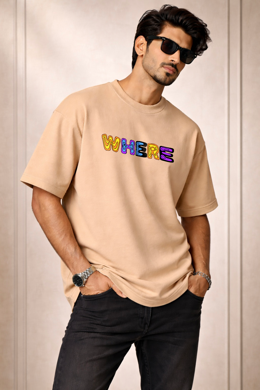 Zwuri Men Where Are We Oversized Tee