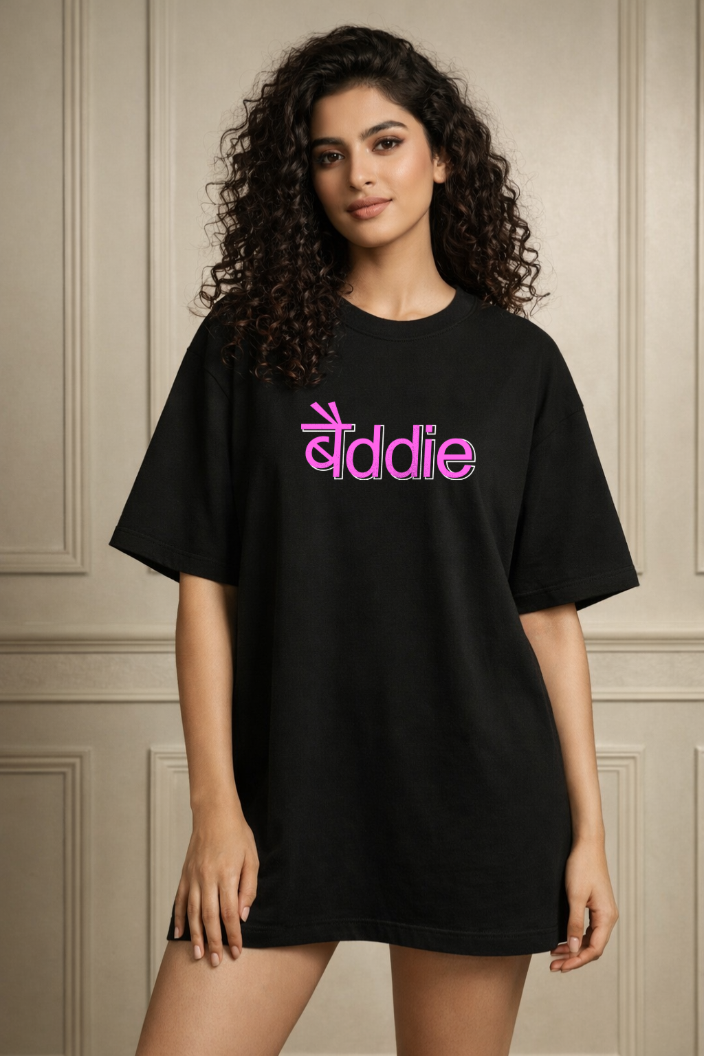 Zwuri Women Baddie Oversized Tee