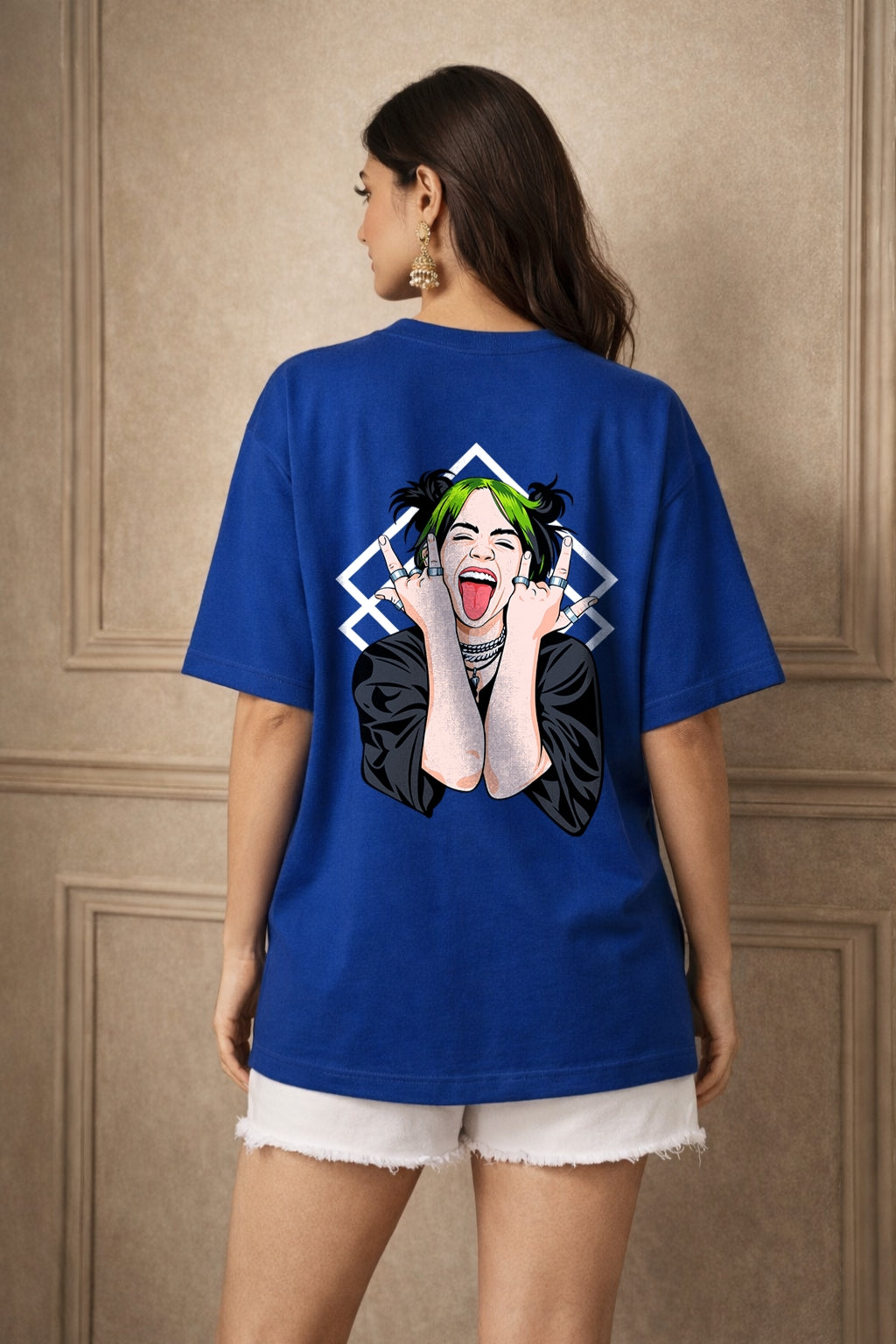 Zwuri Women Billie Eilish Oversized Tee