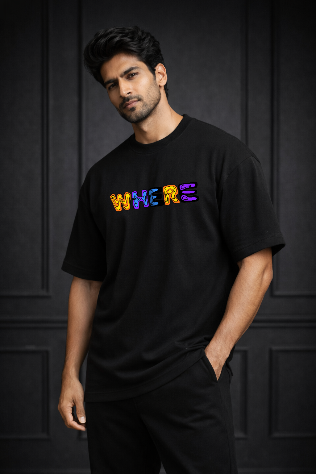 Zwuri Men Where Are We Oversized Tee