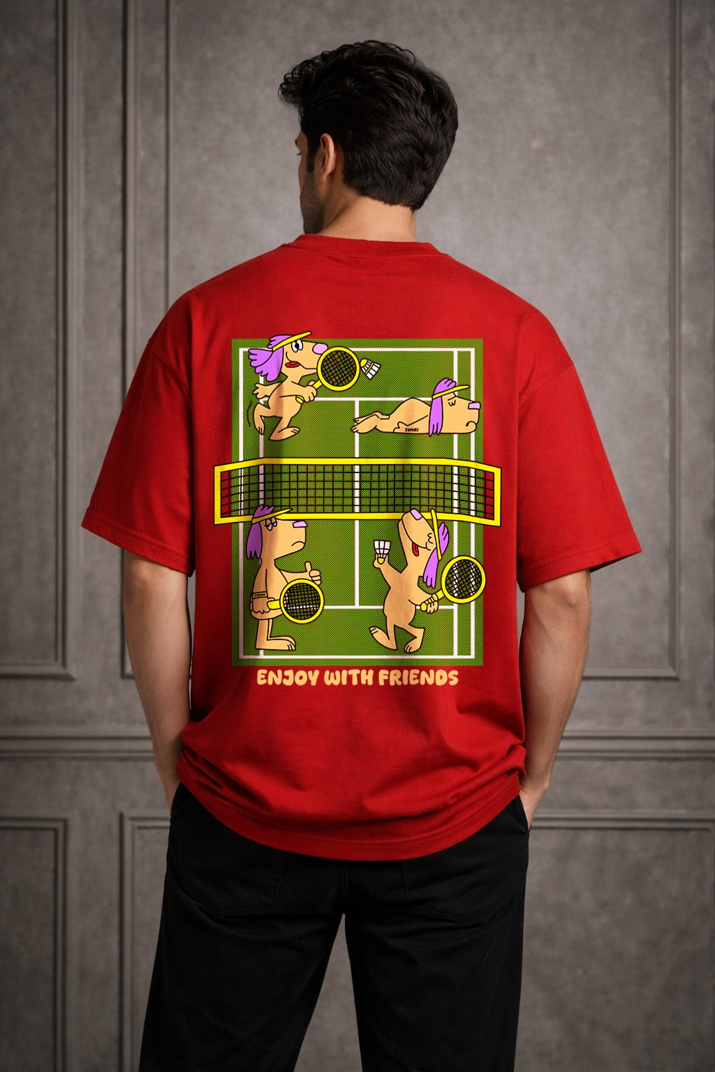 Zwuri Men Team Up Oversized Tee