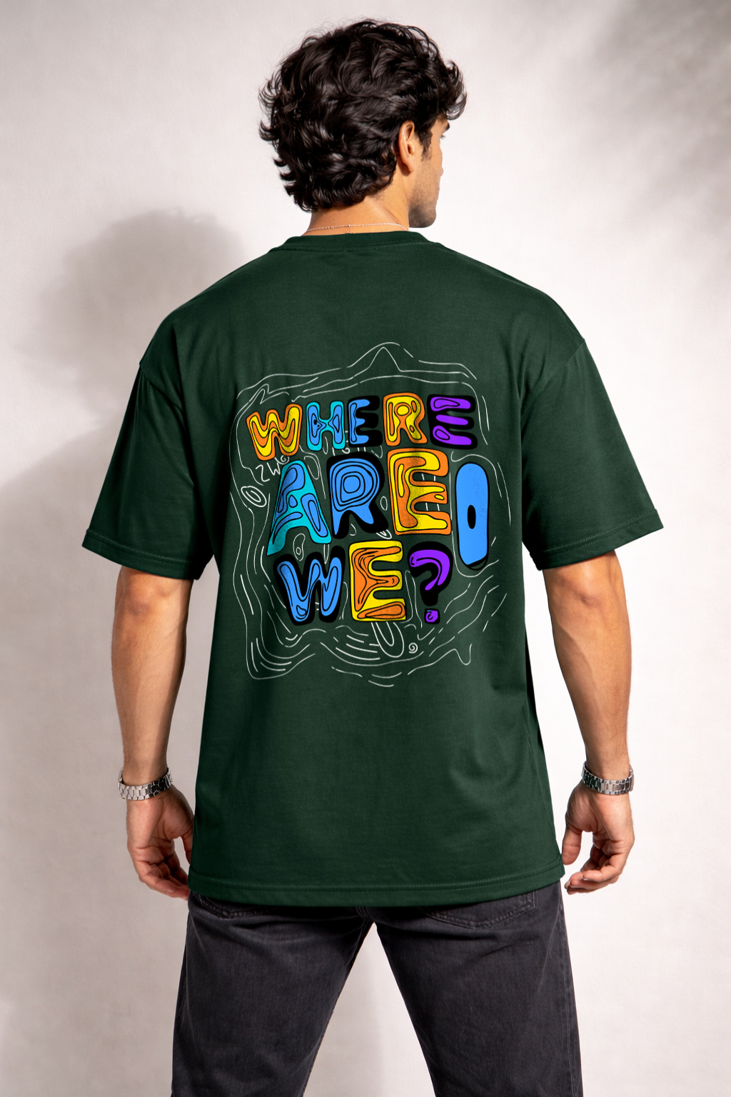 Zwuri Men Where Are We Oversized Tee
