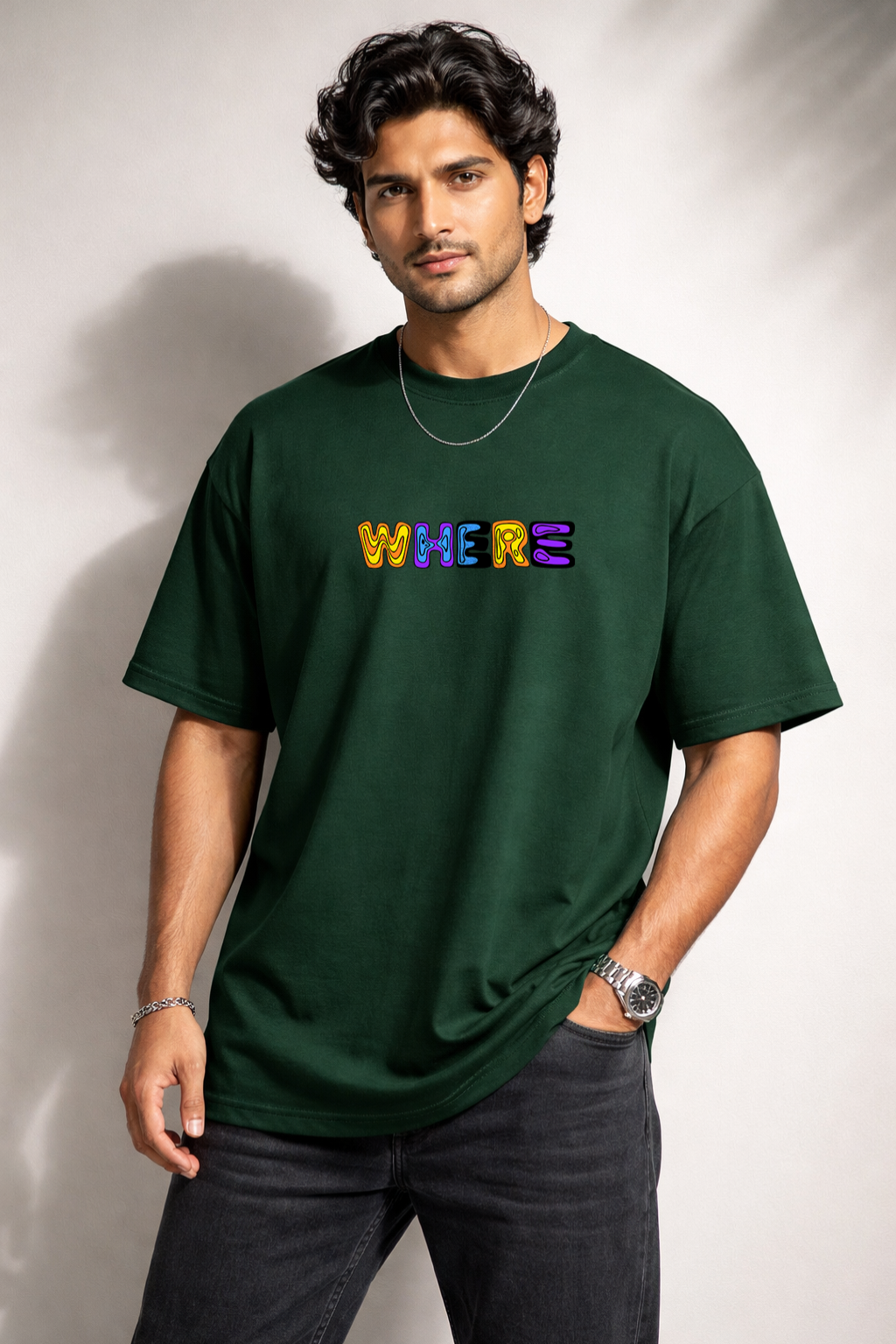Zwuri Men Where Are We Oversized Tee