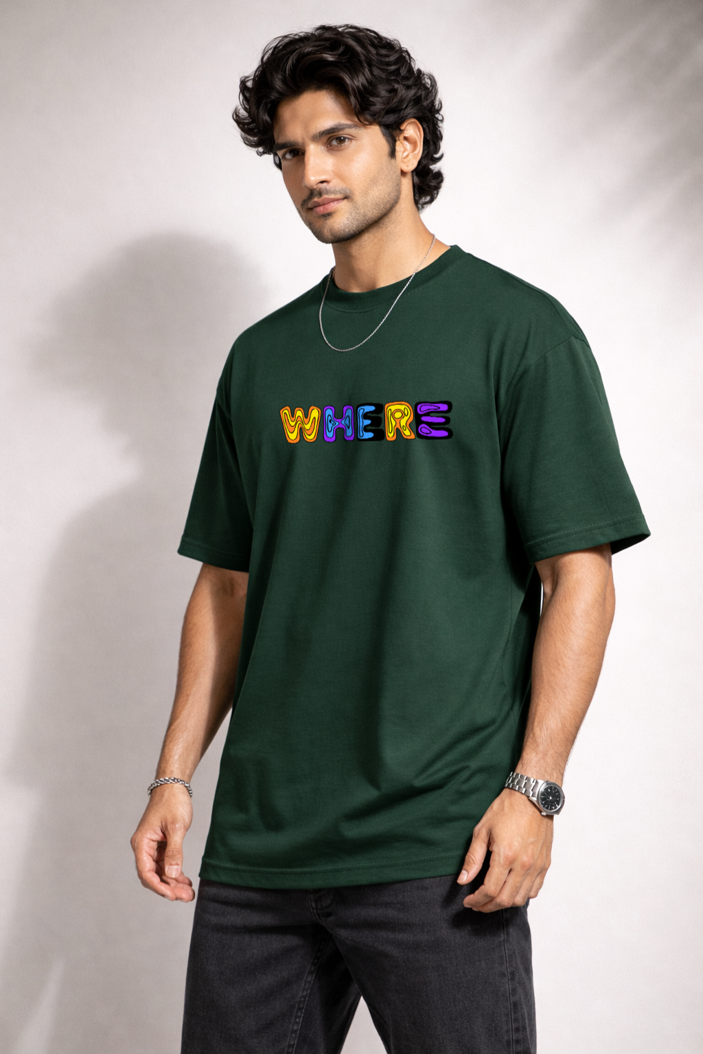 Zwuri Men Where Are We Oversized Tee