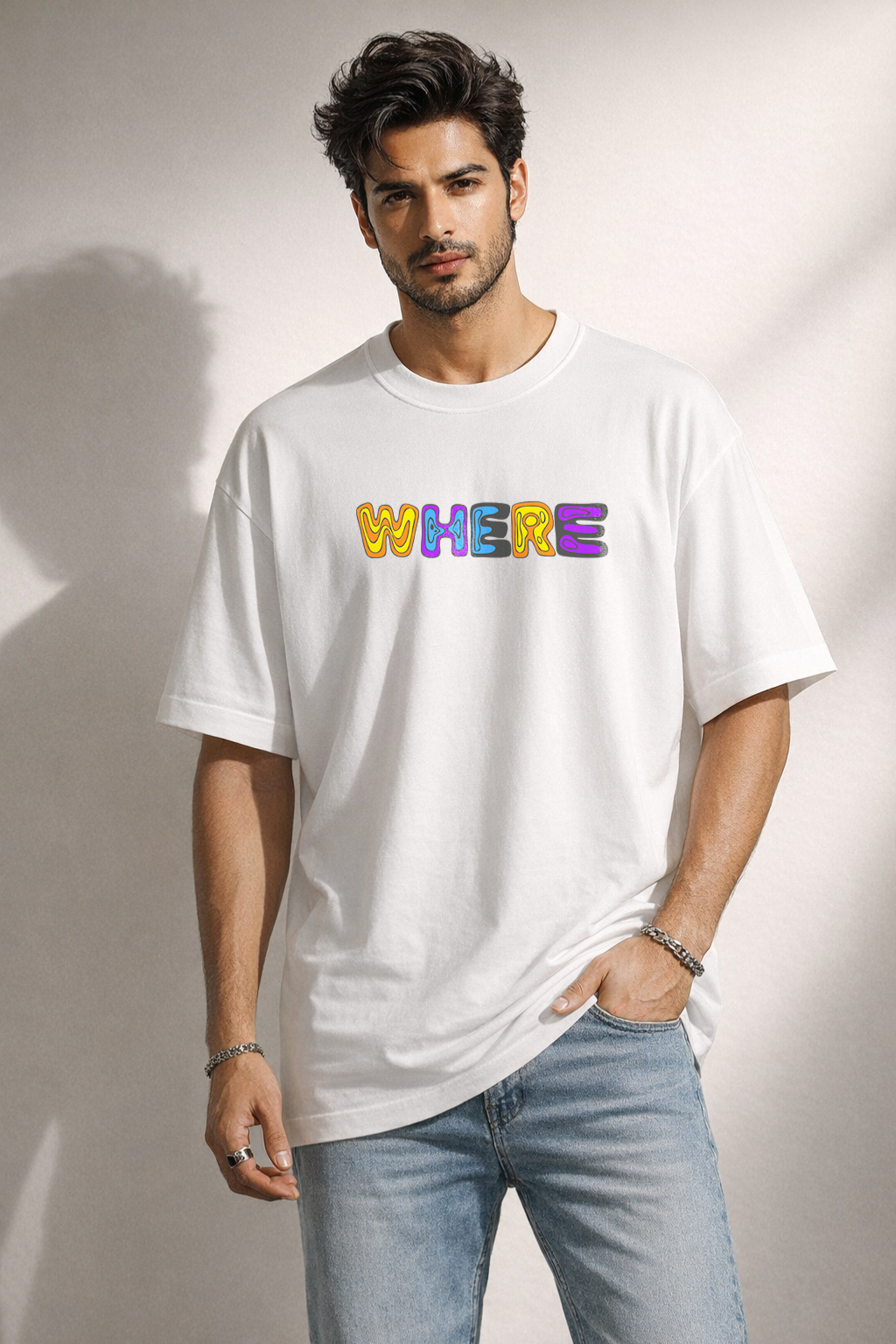 Zwuri Men Where Are We Oversized Tee