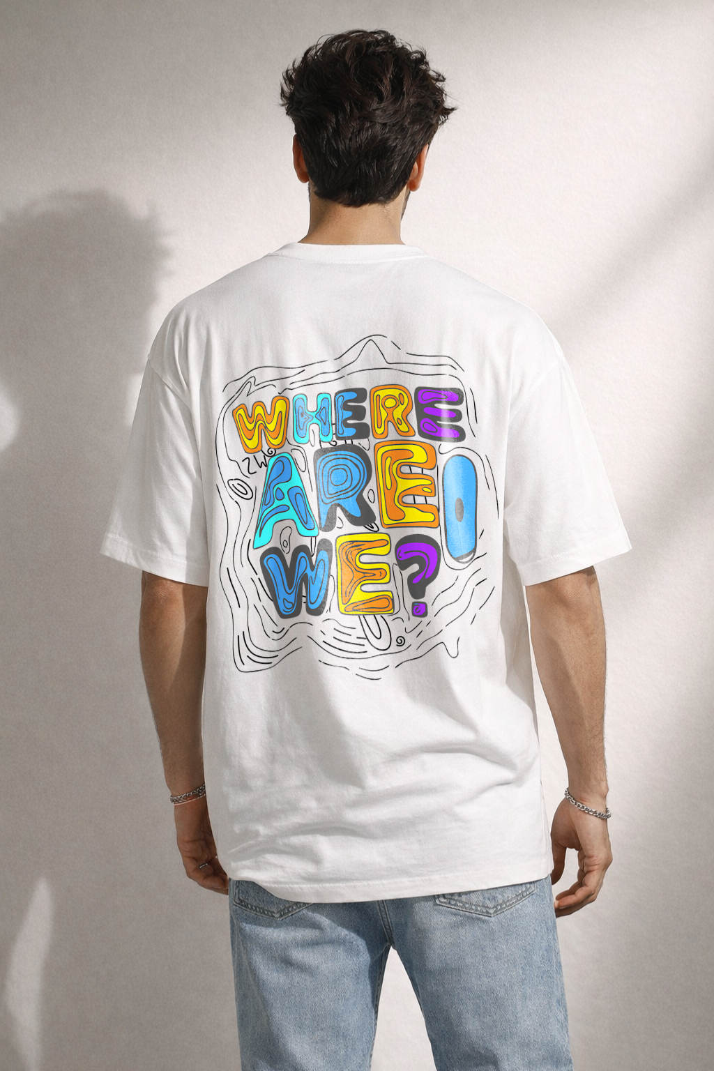 Zwuri Men Where Are We Oversized Tee