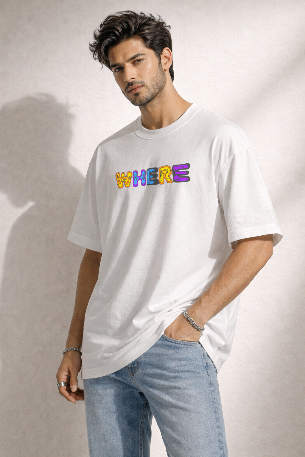 Zwuri Men Where Are We Oversized Tee