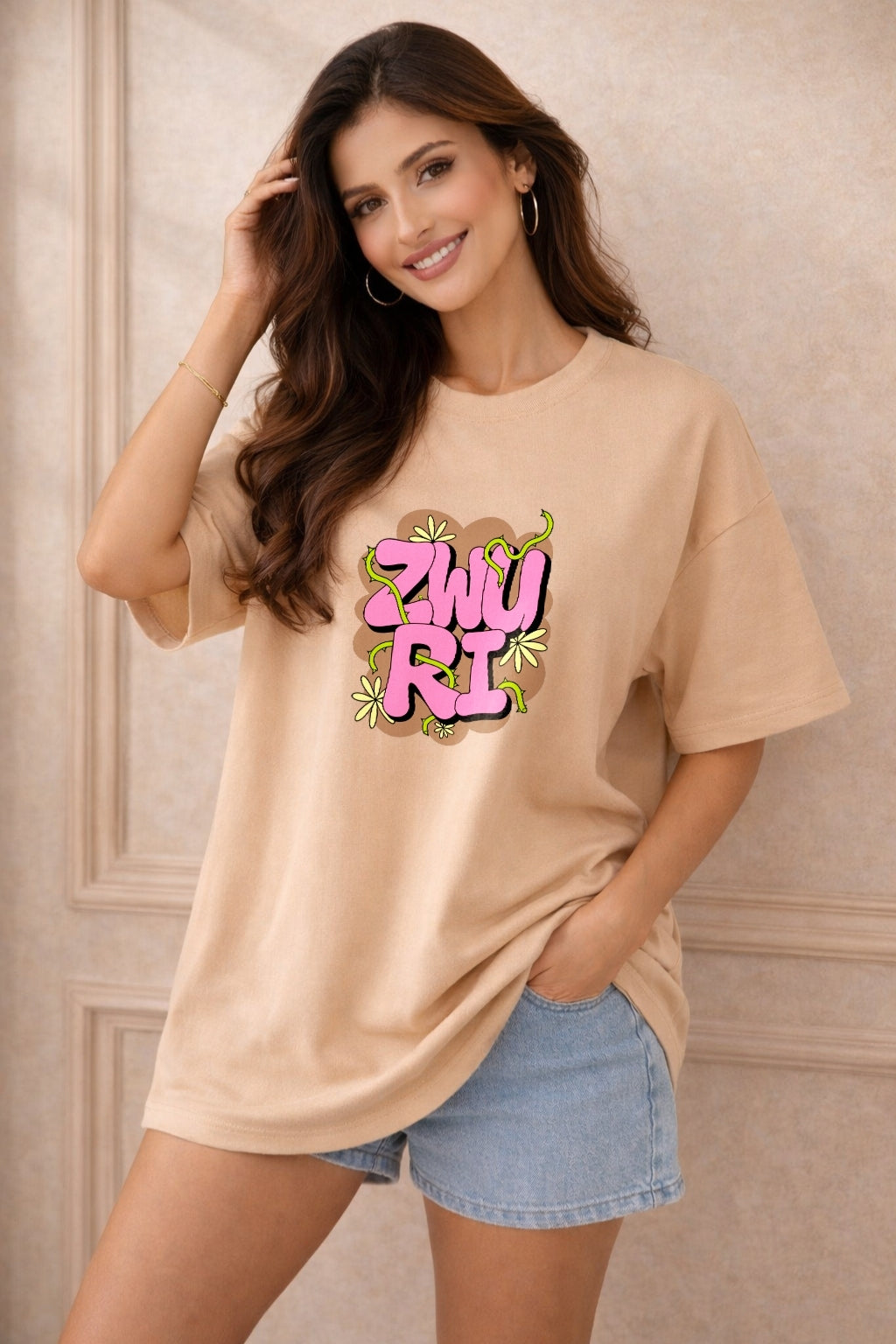 Zwuri Women ZWURI vines Oversized Tee