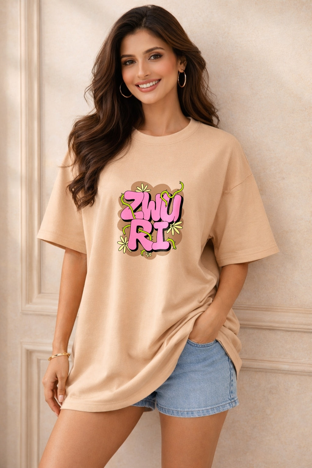 Zwuri Women ZWURI vines Oversized Tee