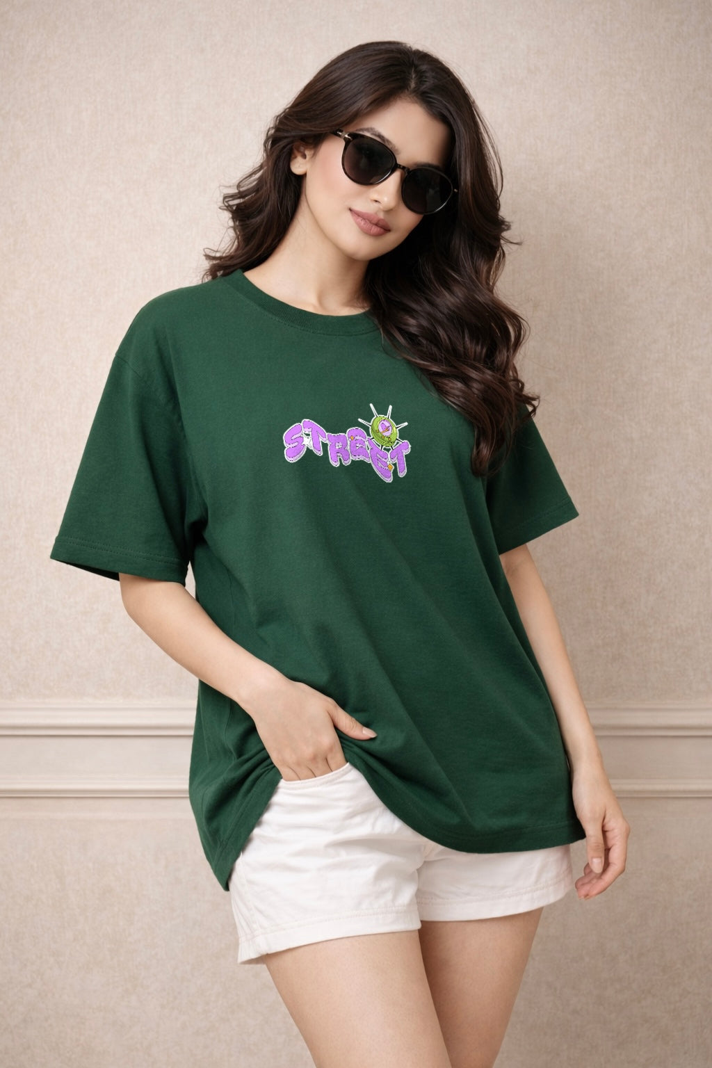 Zwuri Women Street Star Oversized Tee