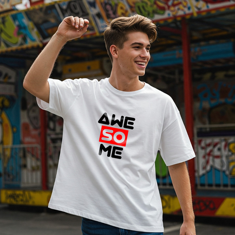 🔥 Awesome Typography Oversized T-Shirt for Men by Zwuri
