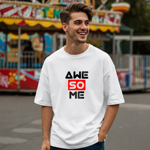 🔥 Awesome Typography Oversized T-Shirt for Men by Zwuri